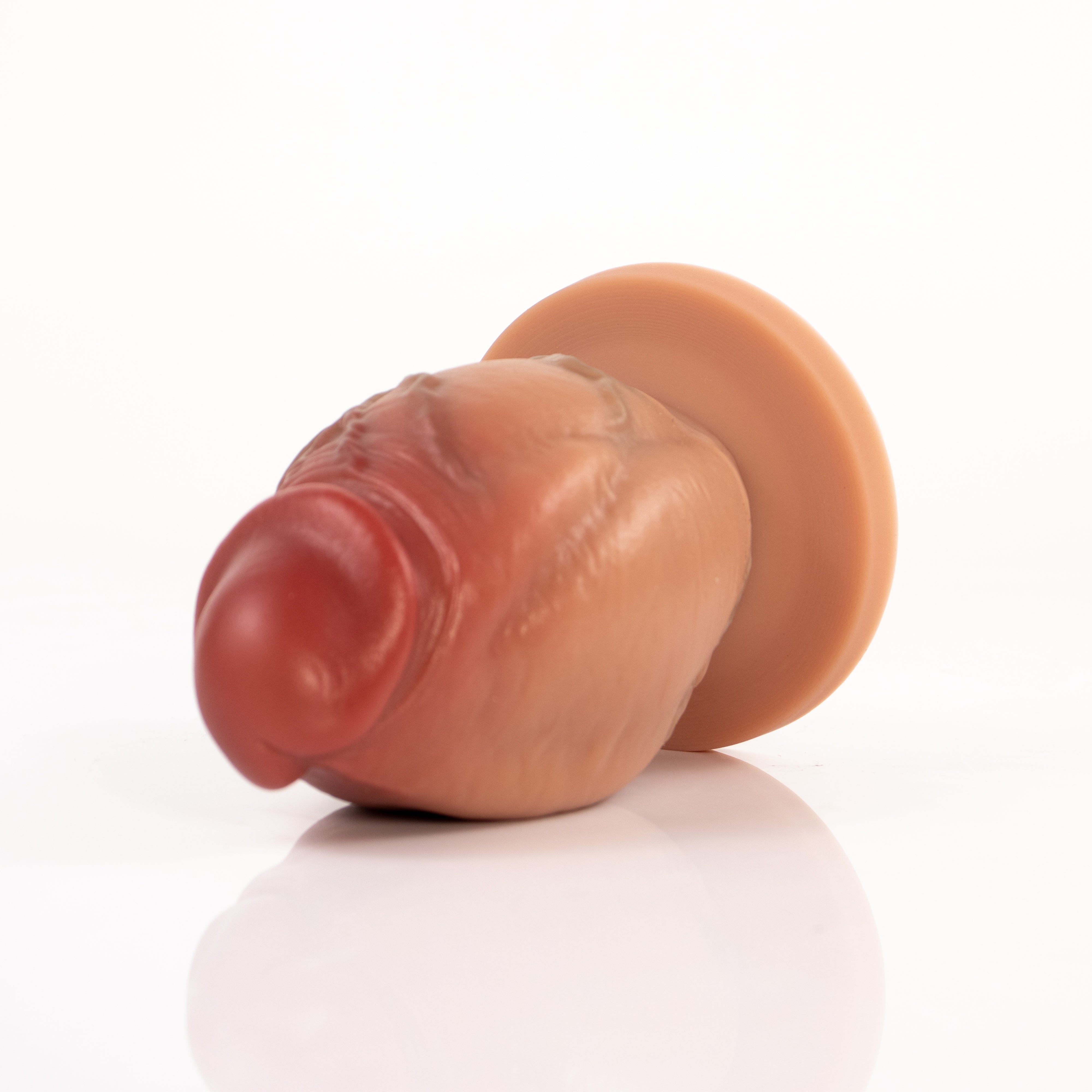 Court et Épais Pénis Réaliste Plug Anal Silicone