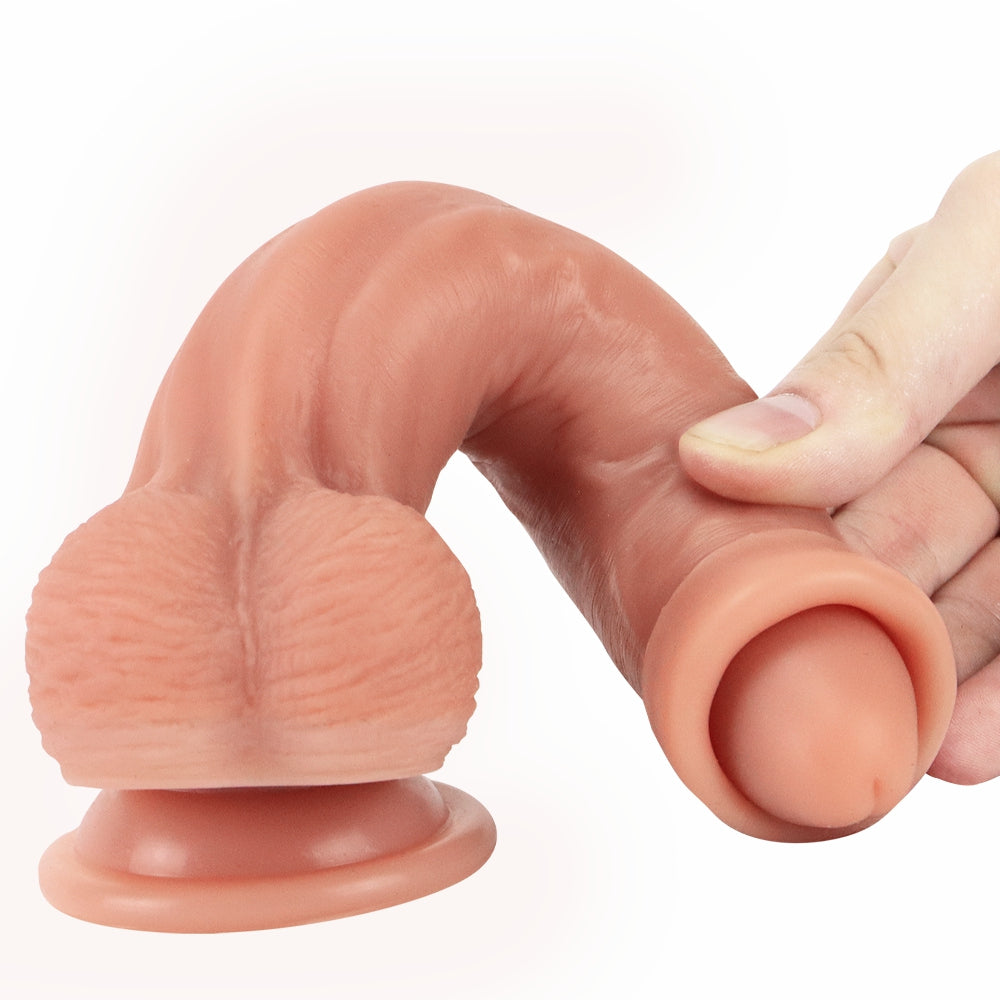 22 CM XL Souple Prépuce Gode Réaliste