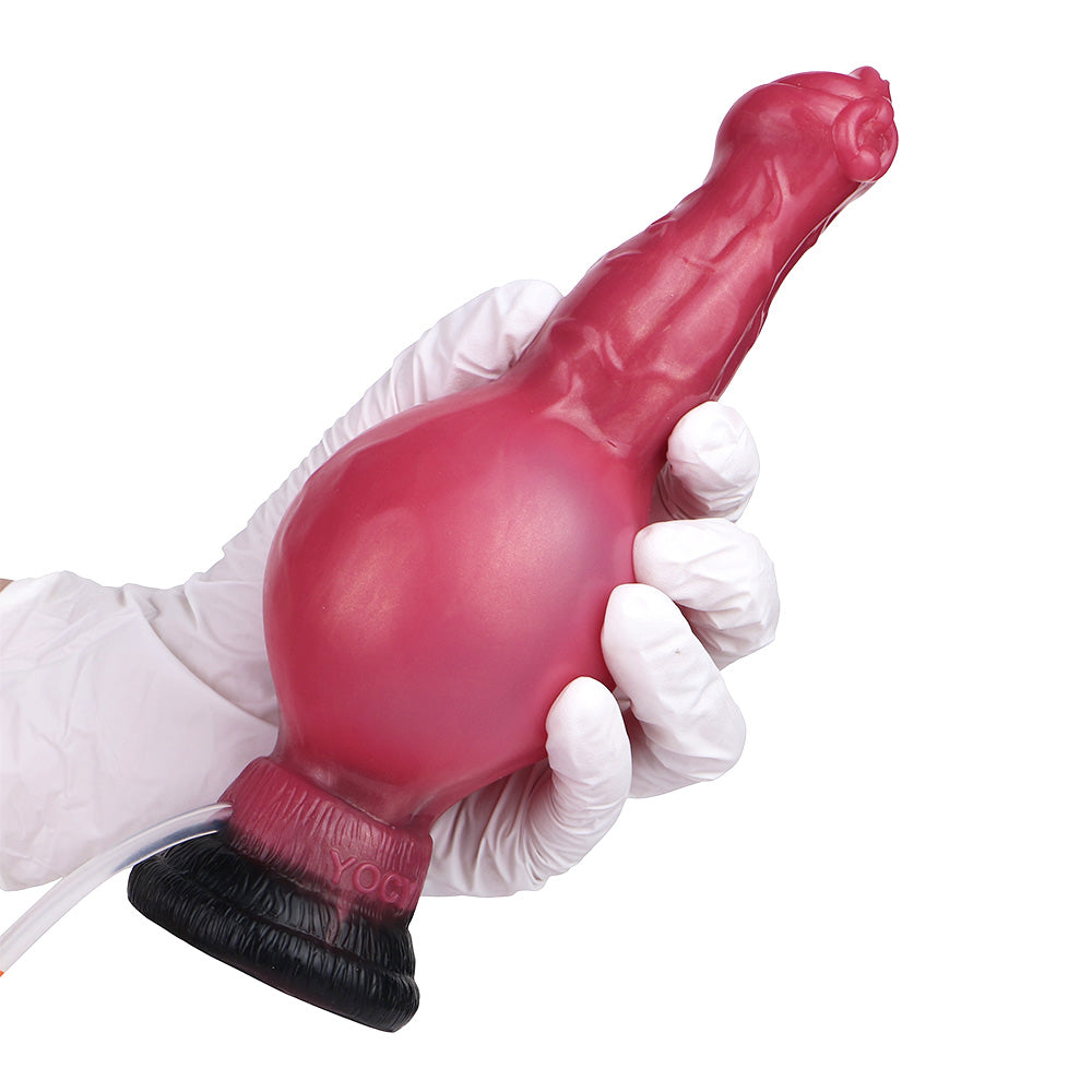Gode Fantasy Rouge Gonflable éjaculateur 18 cm