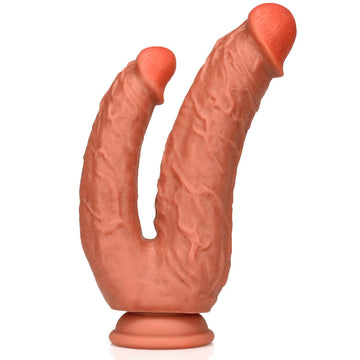 Gode Double Pénétration Réaliste en Silicone 21 cm