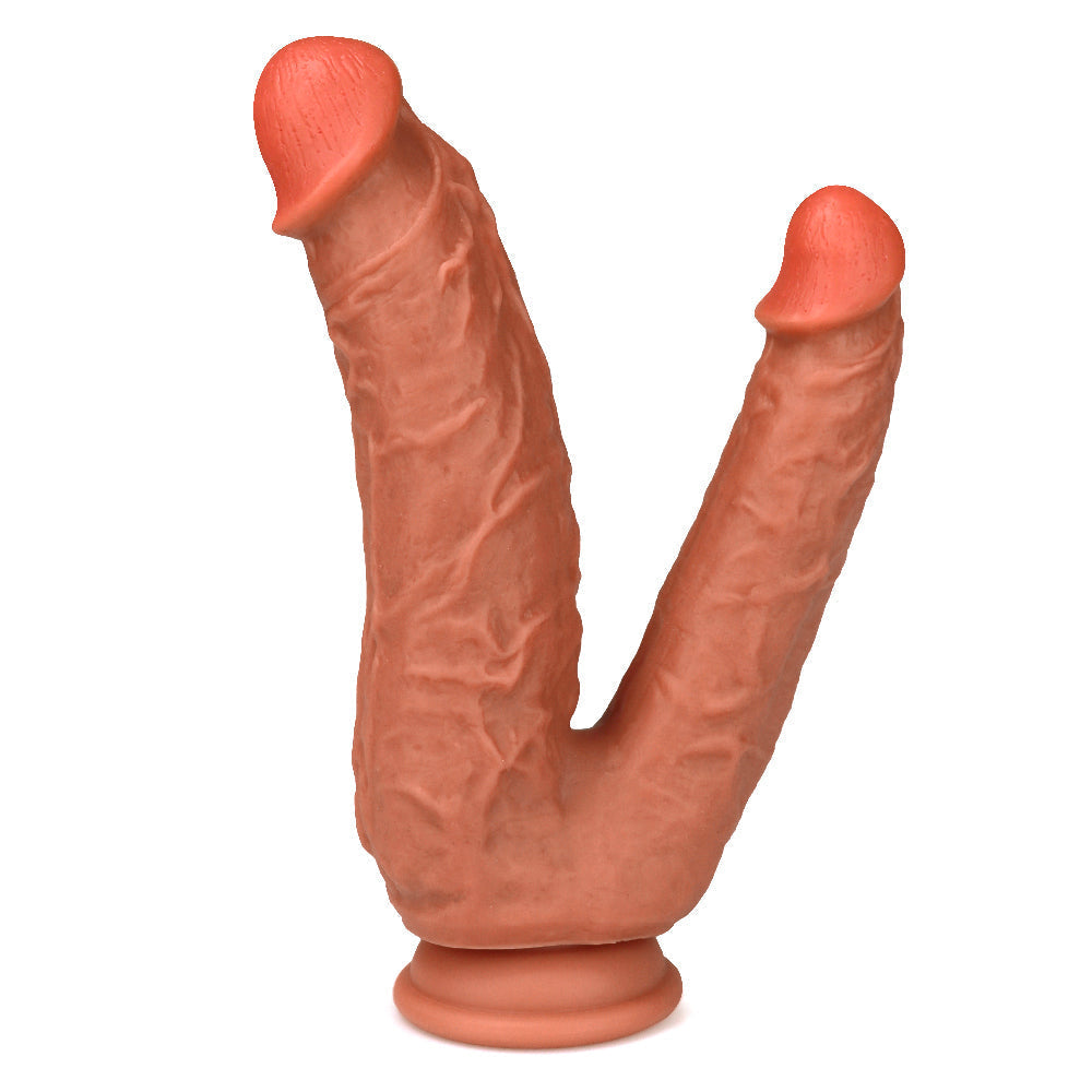 Gode Double Pénétration Réaliste en Silicone 21 cm
