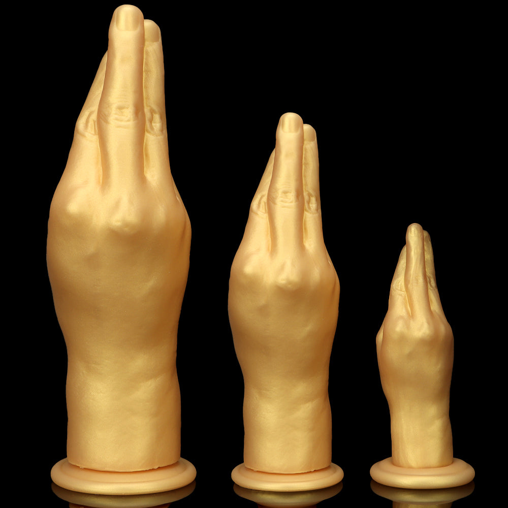 28 CM Réaliste en or Silicone Gode Fist