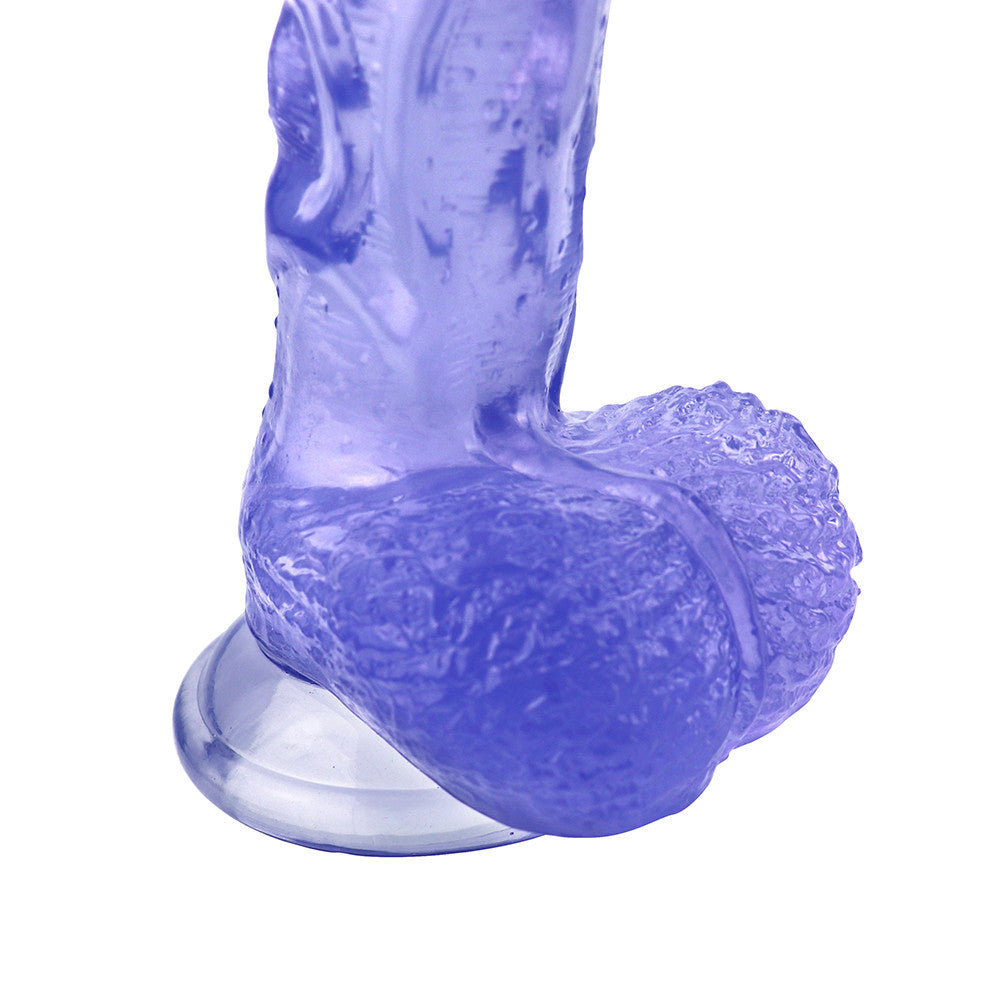 Gode Réaliste Bleu En Jelly Avec Ventouse 20,3 cm
