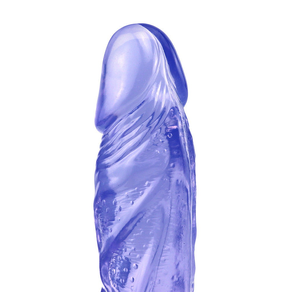 Gode Réaliste Bleu En Jelly Avec Ventouse 20,3 cm