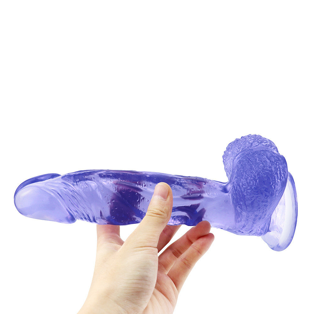 Gode Réaliste Bleu En Jelly Avec Ventouse 20,3 cm
