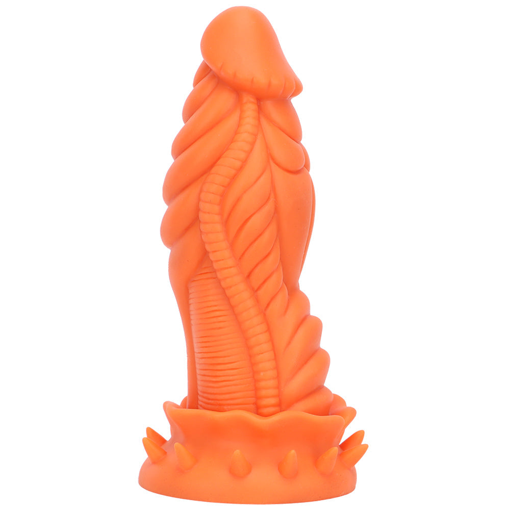 Gode Fantaisie Dragon Orange Épineux en Silicone