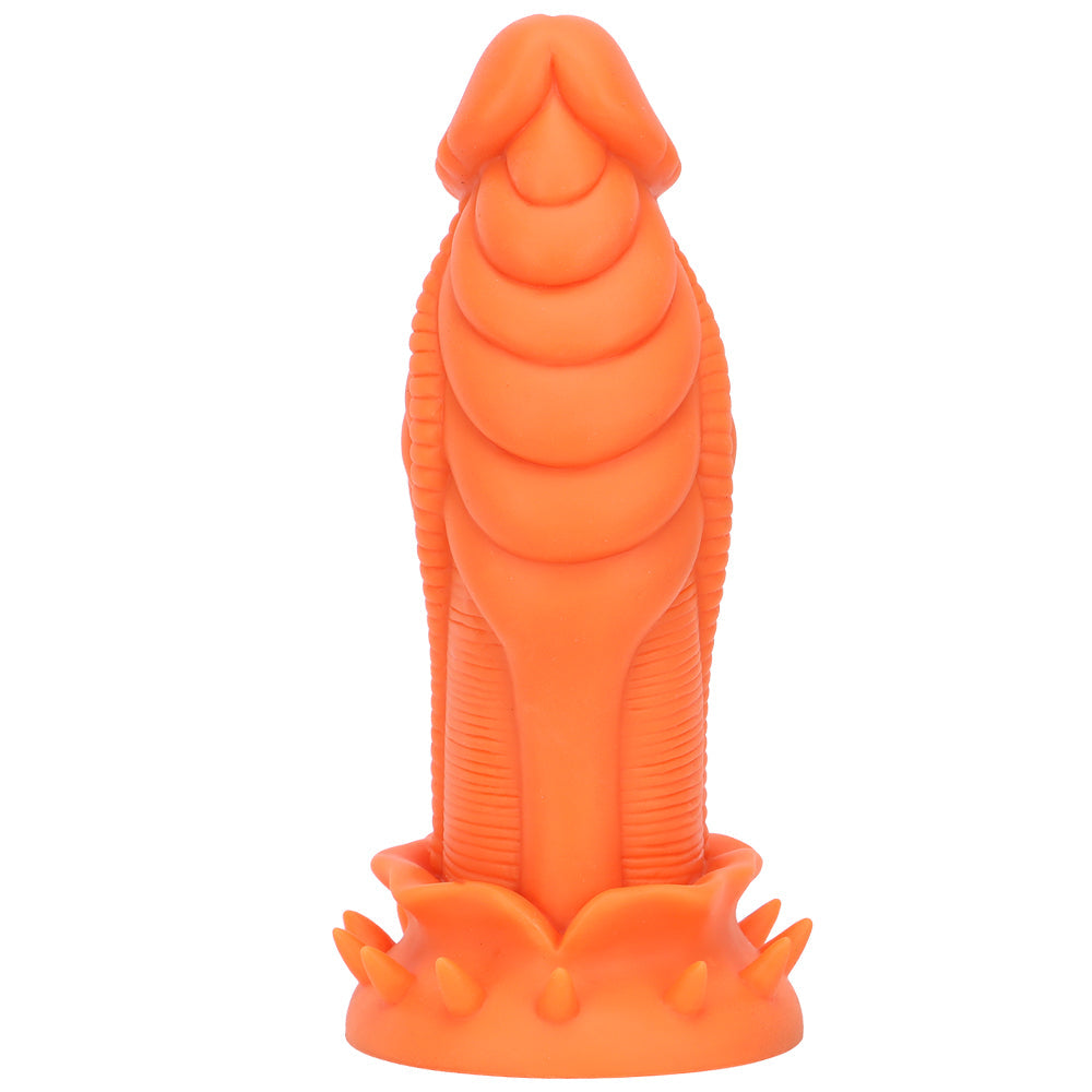 Gode Fantaisie Dragon Orange Épineux en Silicone