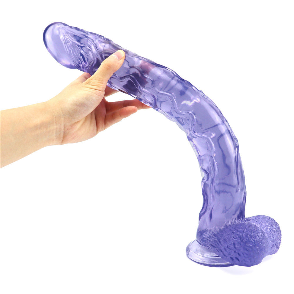 Gode Jelly Bleu Transparent Long 42 cm