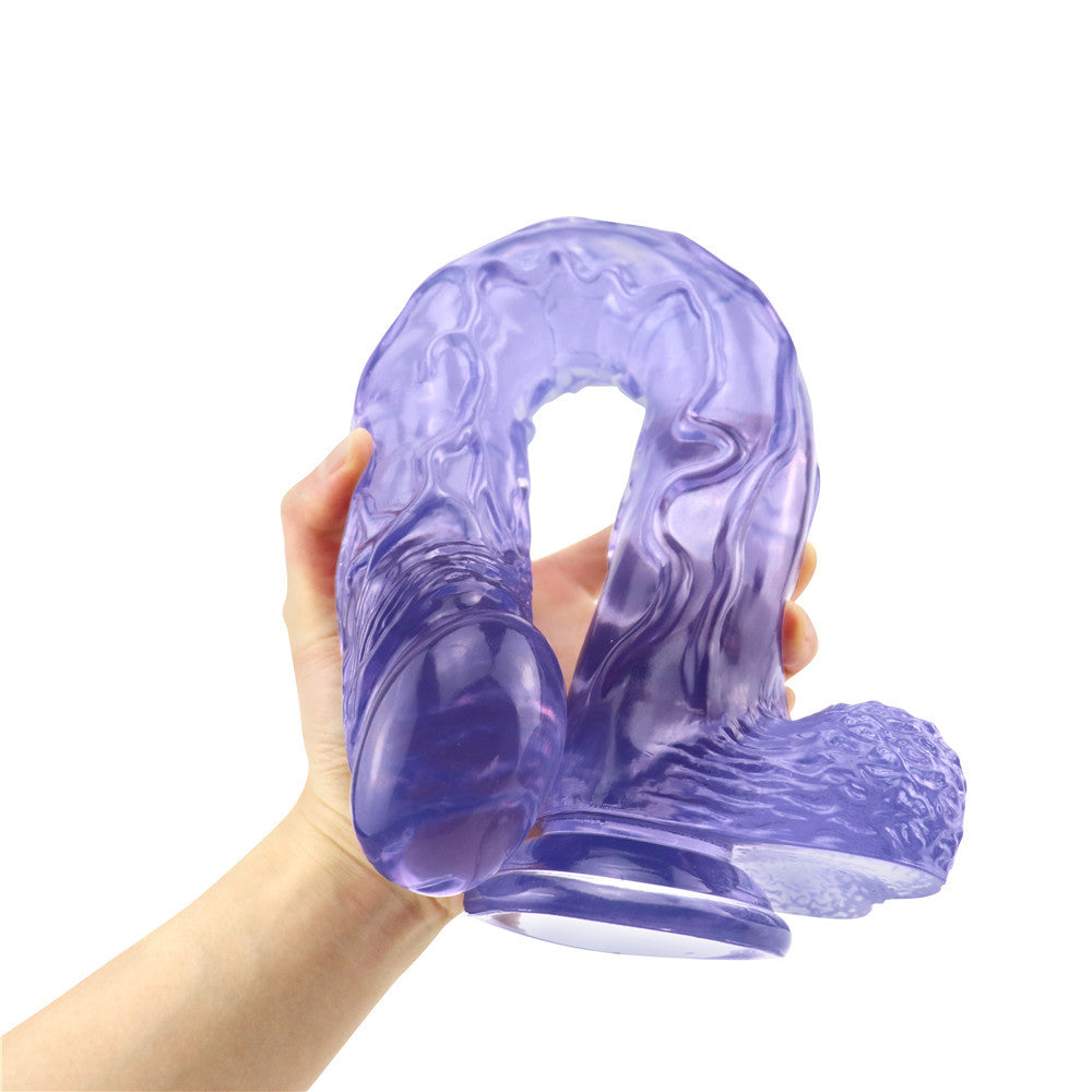 Gode Jelly Bleu Transparent Long 42 cm