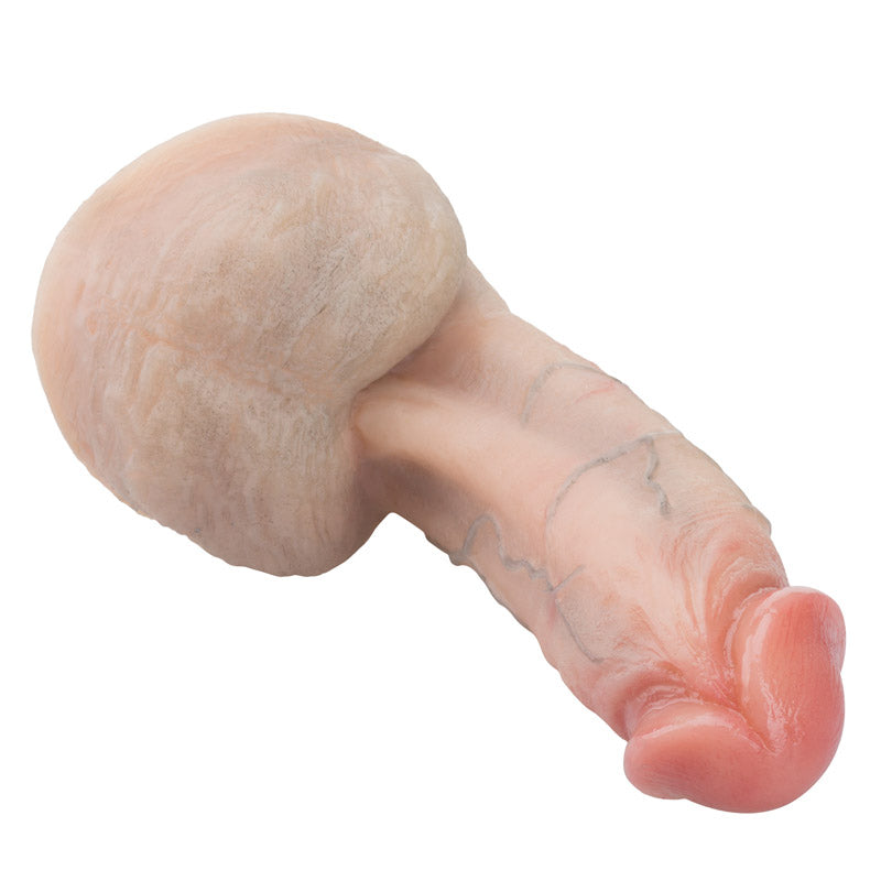 Gode Courbé Ultra Réaliste en Silicone avec Ventouse et Testicules