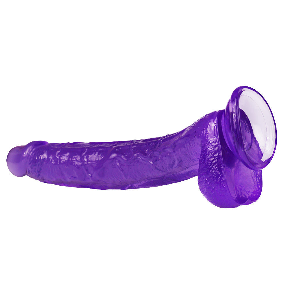 31 CM Violet Courbé Réaliste Gode Jelly