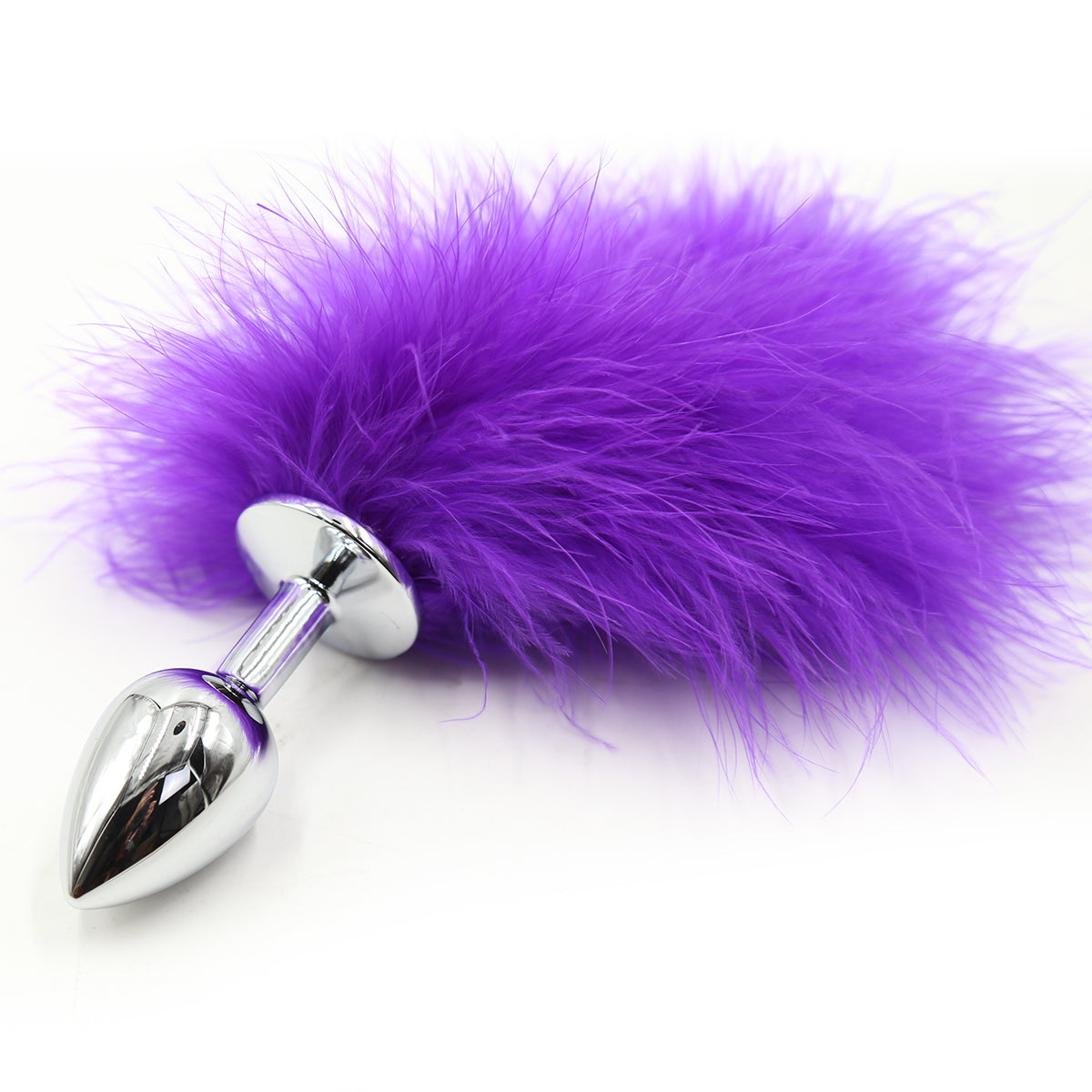 Petit Plug Anal Queue de Lapin en Métal avec Fourrure