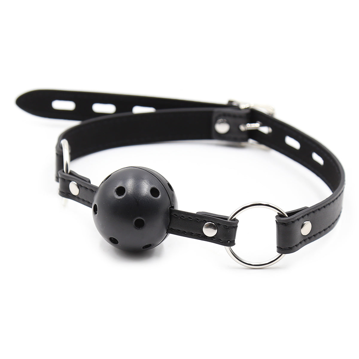 Bondage Noir Respirant BDSM Bâillon Boule