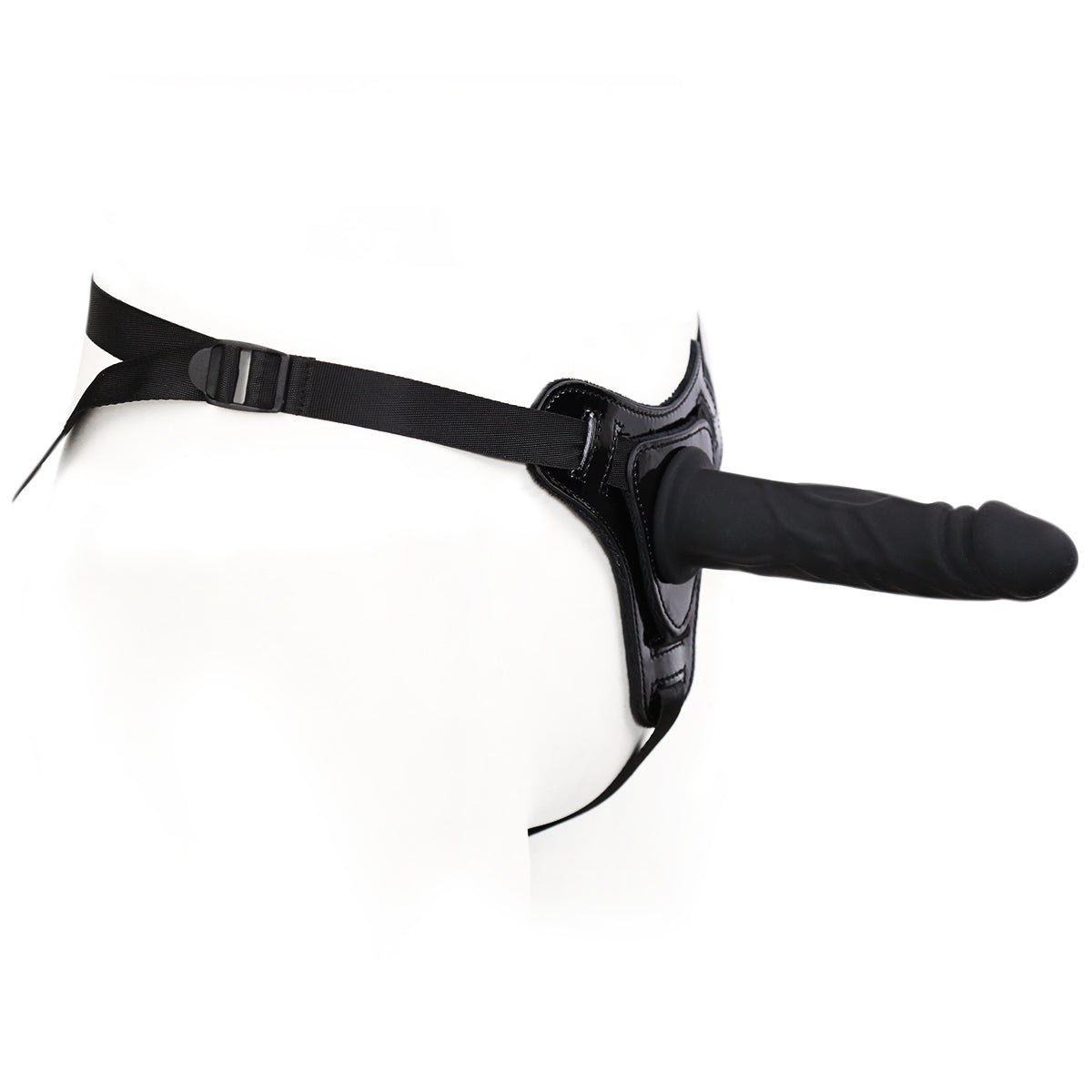 Gode Ceinture Debutant Noir Réaliste 15 cm