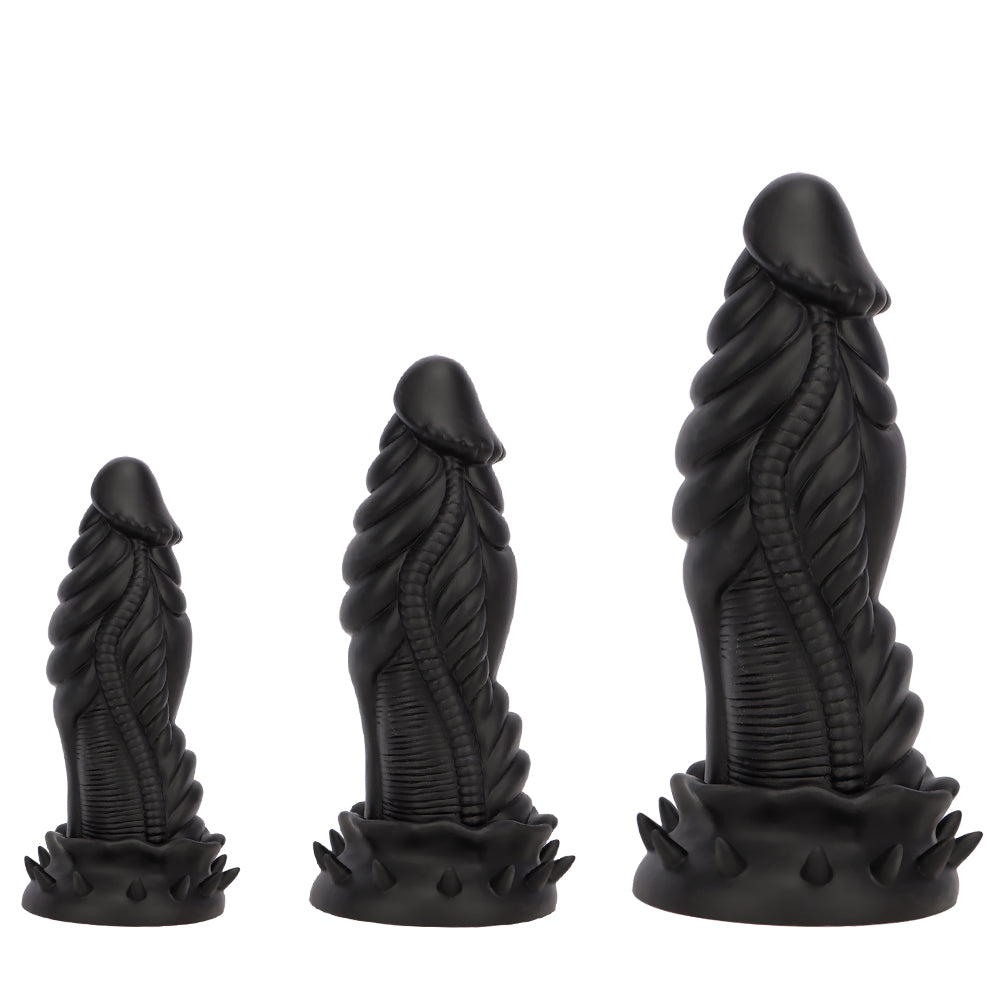 Gode Fantaisie Dragon Orange Épineux en Silicone