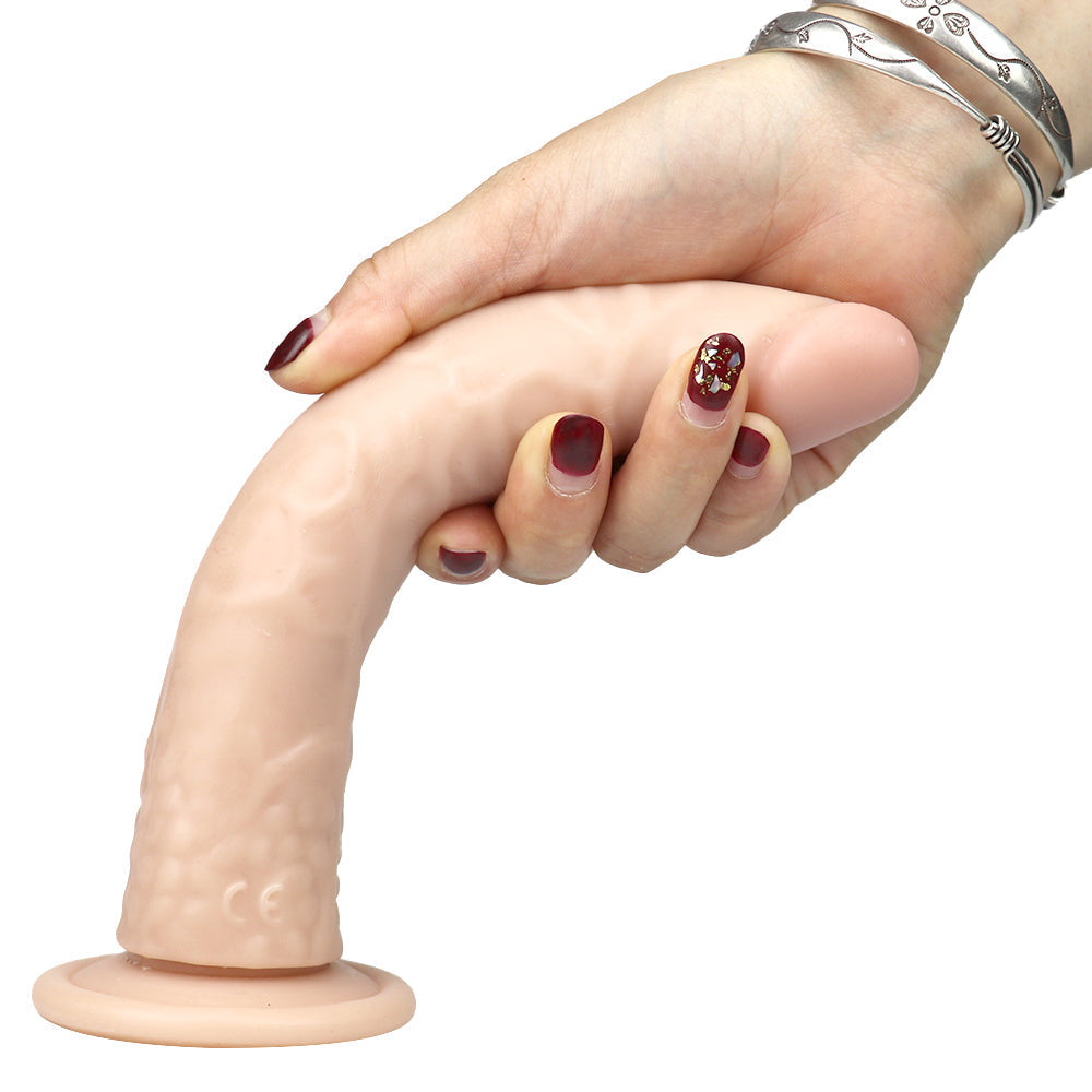 Gode Zizi Réaliste Blanc Fin Anal 21,5 cm