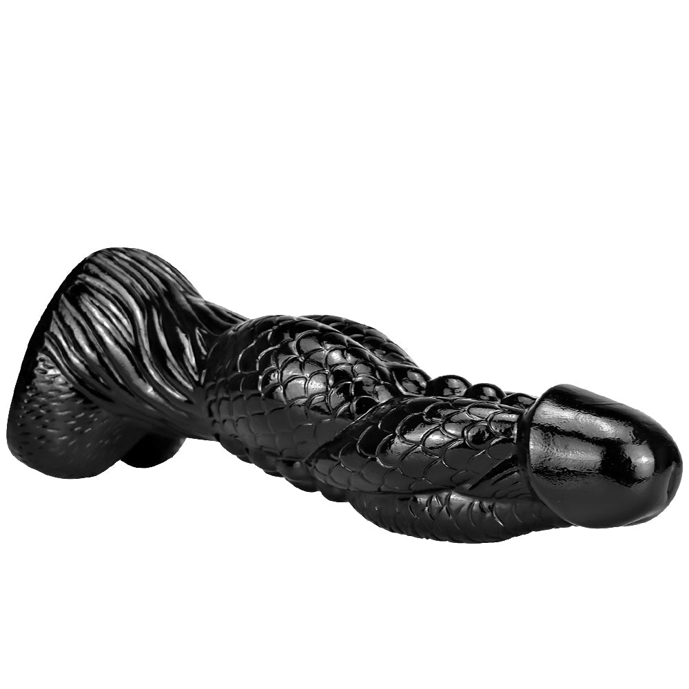 Gode Geant Dragon Noir De 37 CM De Long