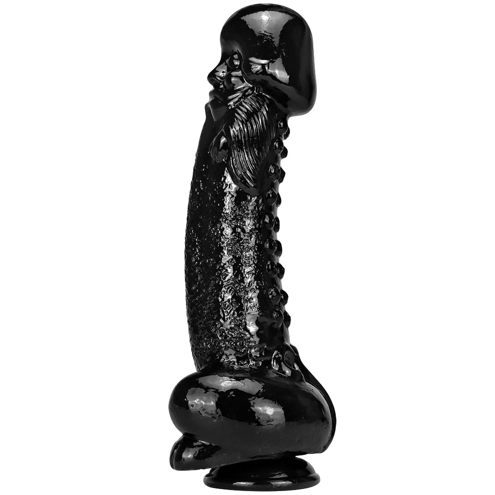 Gros Gode Noir Alien Fantaisie Texturé de 30 cm