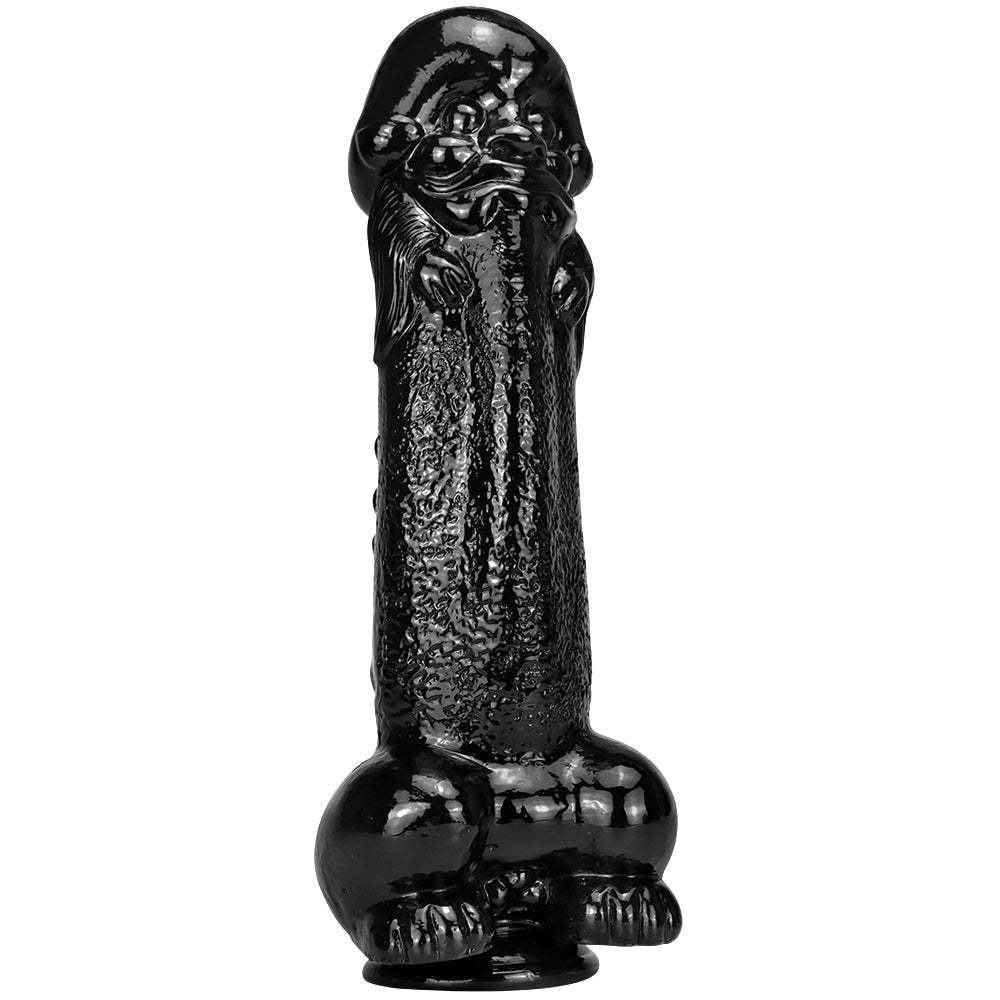 Gros Gode Noir Alien Fantaisie Texturé de 30 cm