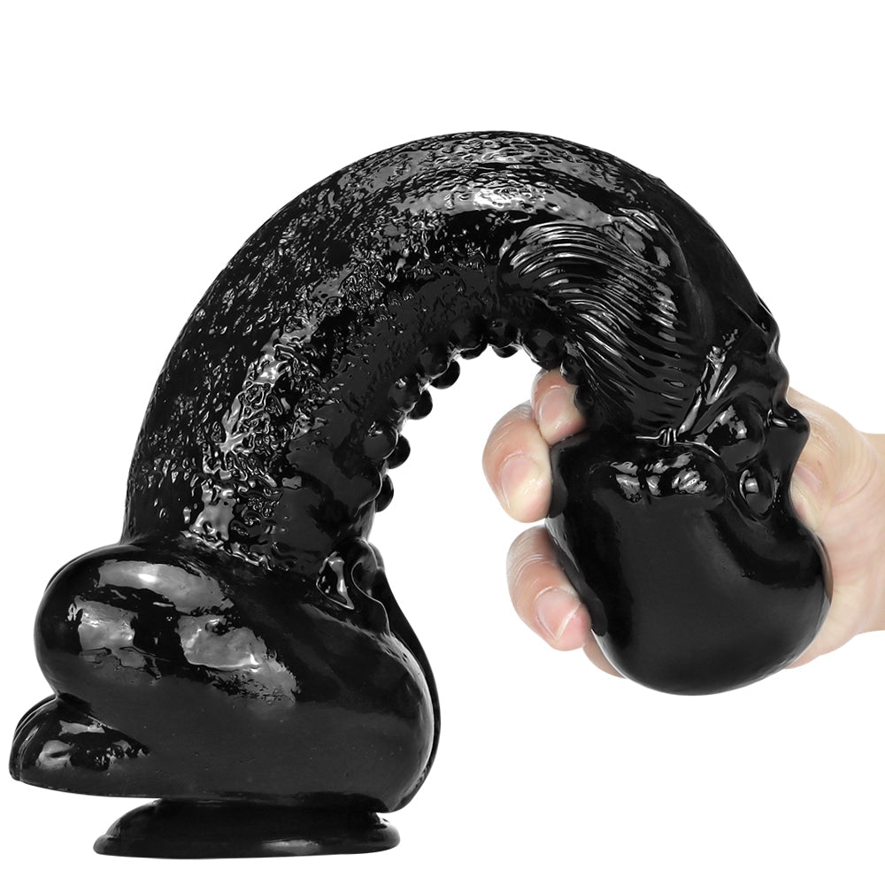 Gros Gode Noir Alien Fantaisie Texturé de 30 cm