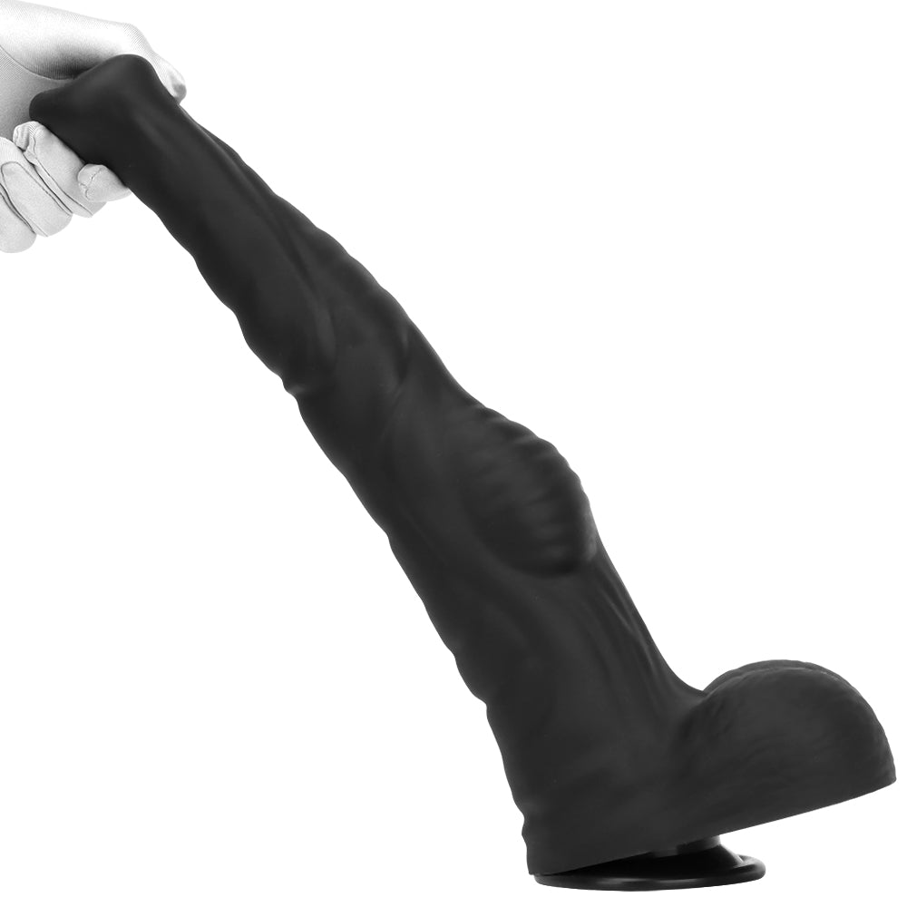 33.5 CM XXL Noir Silicone Gode Cheval