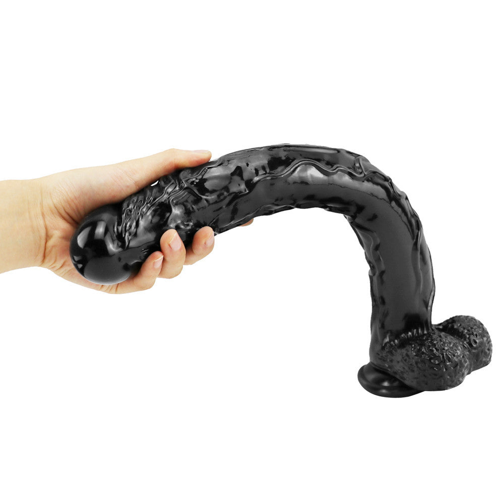42 CM Long Noir Ventouse Gode Enorme