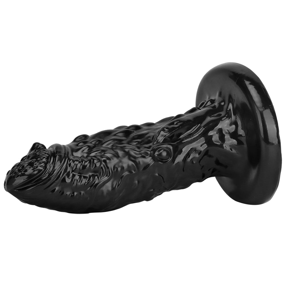 Gode Anal Dragon Noir XXL Texturé 33 cm