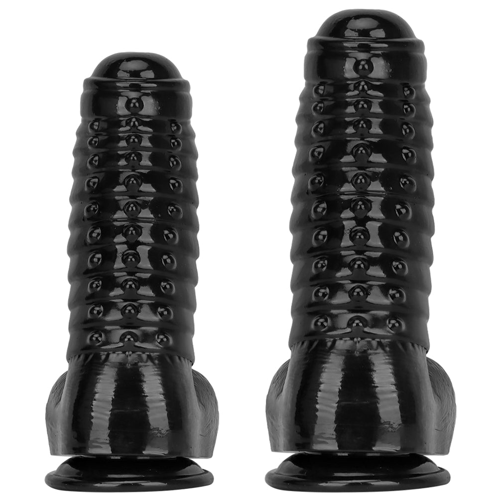 34 cm Noir Géant Texturé Gode Monstre