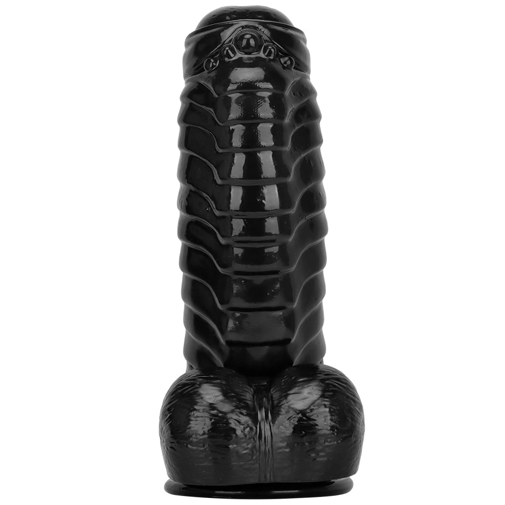 34 cm Noir Géant Texturé Gode Monstre