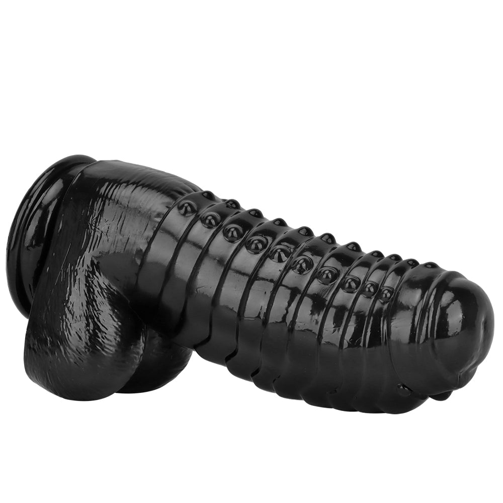 34 cm Noir Géant Texturé Gode Monstre