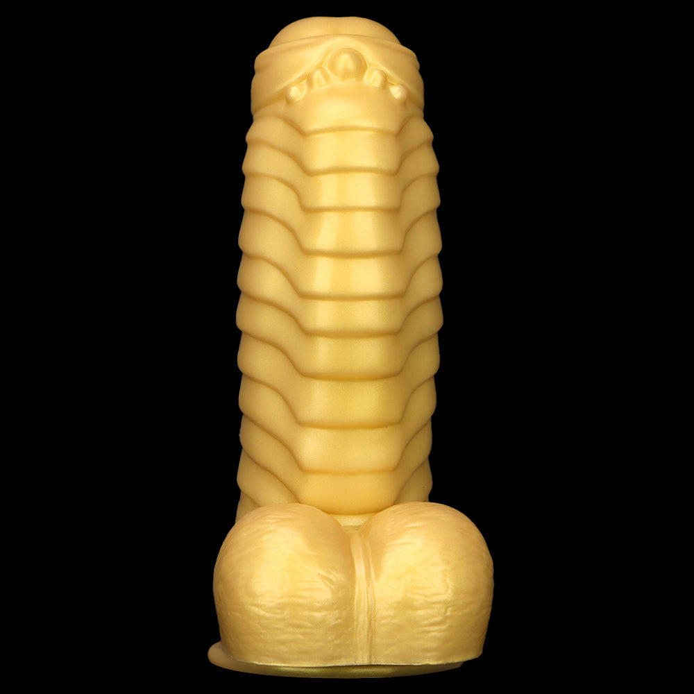 Gode Dragon Fantasy Doré Courbé Texturé 34 cm