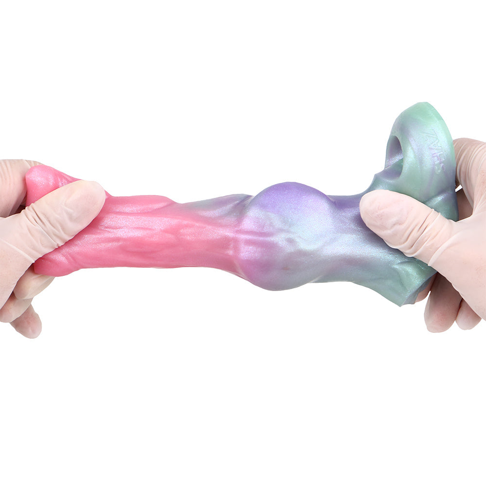 Ouvertes Souple Silicone Gaine à Pénis Fantasy avec Nœud Canin