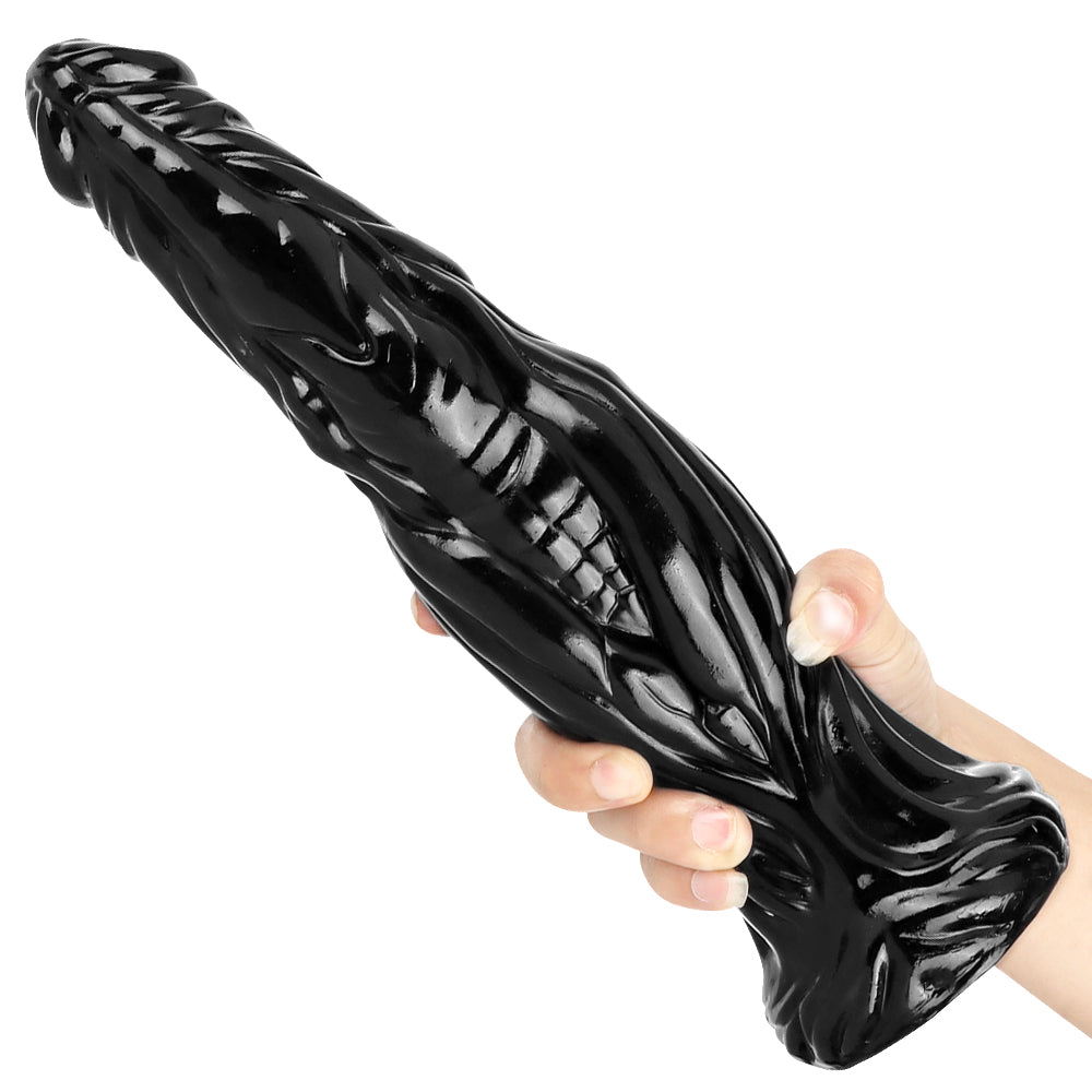 Gode XXL Dragon Noir 7,5 cm De Diamètre