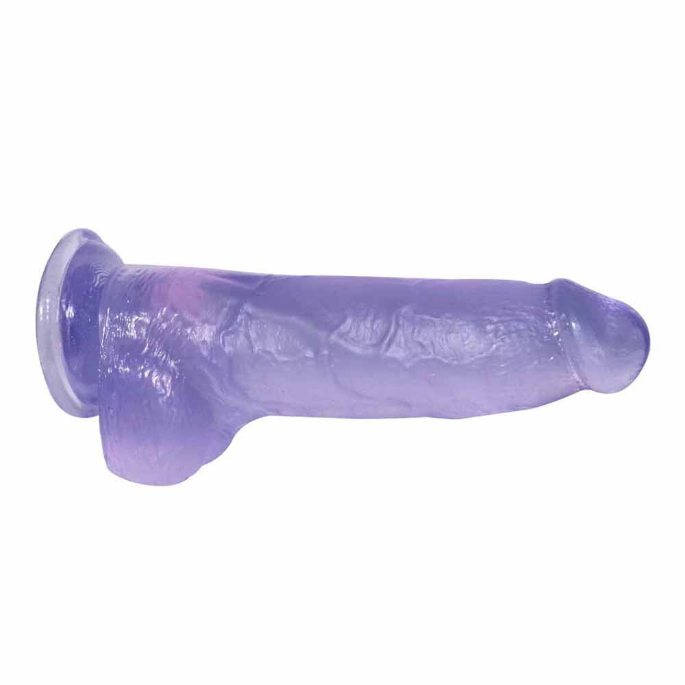 Gode Souple Réaliste En Jelly Bleu 21 cm