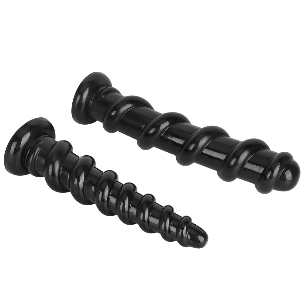33.5 CM Noir Nervuré Ventouse Gode Gros