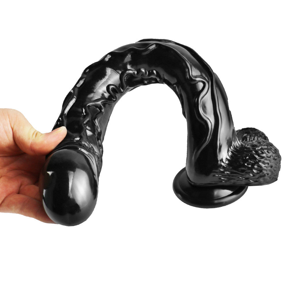 42 CM Long Noir Ventouse Gode Enorme