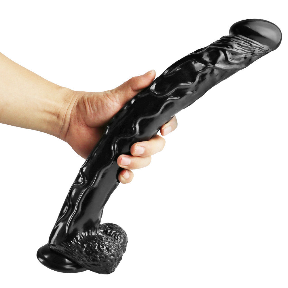 42 CM Long Noir Ventouse Gode Enorme