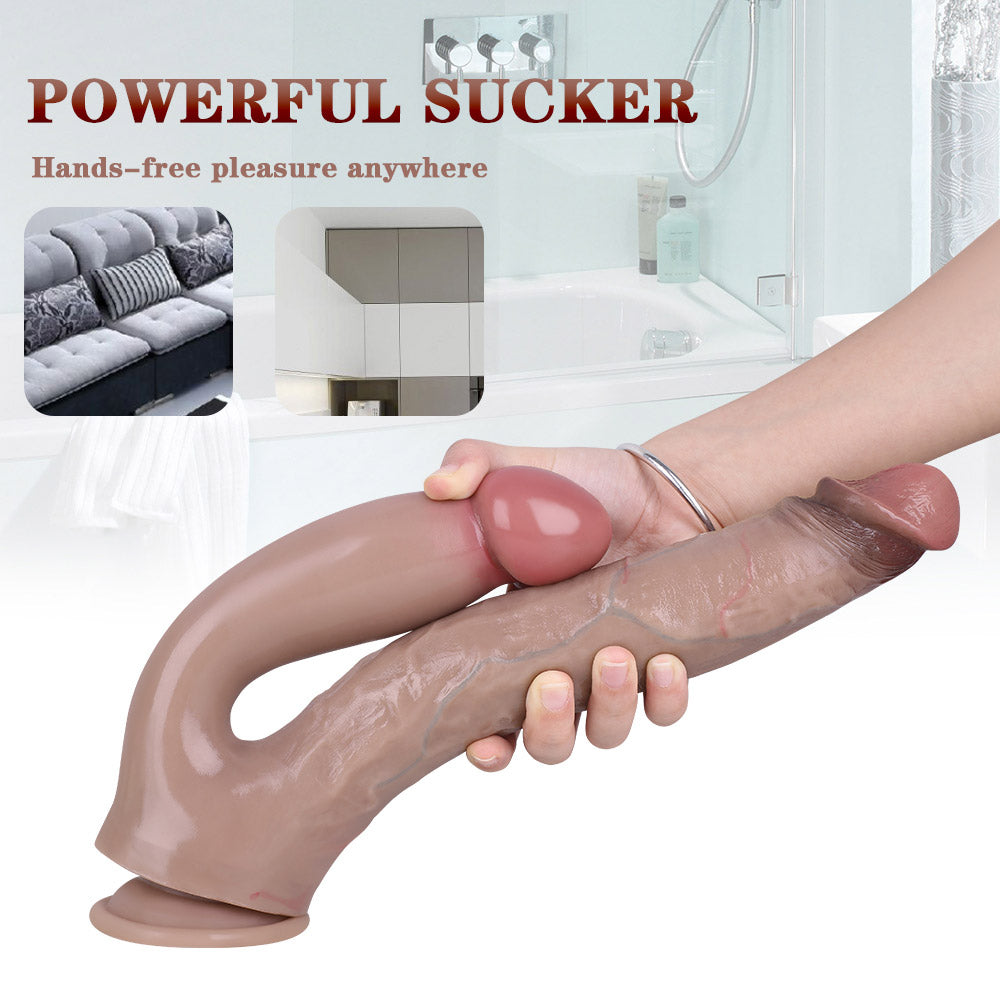 Gode Double Pénétration Réaliste 30 cm en Silicone