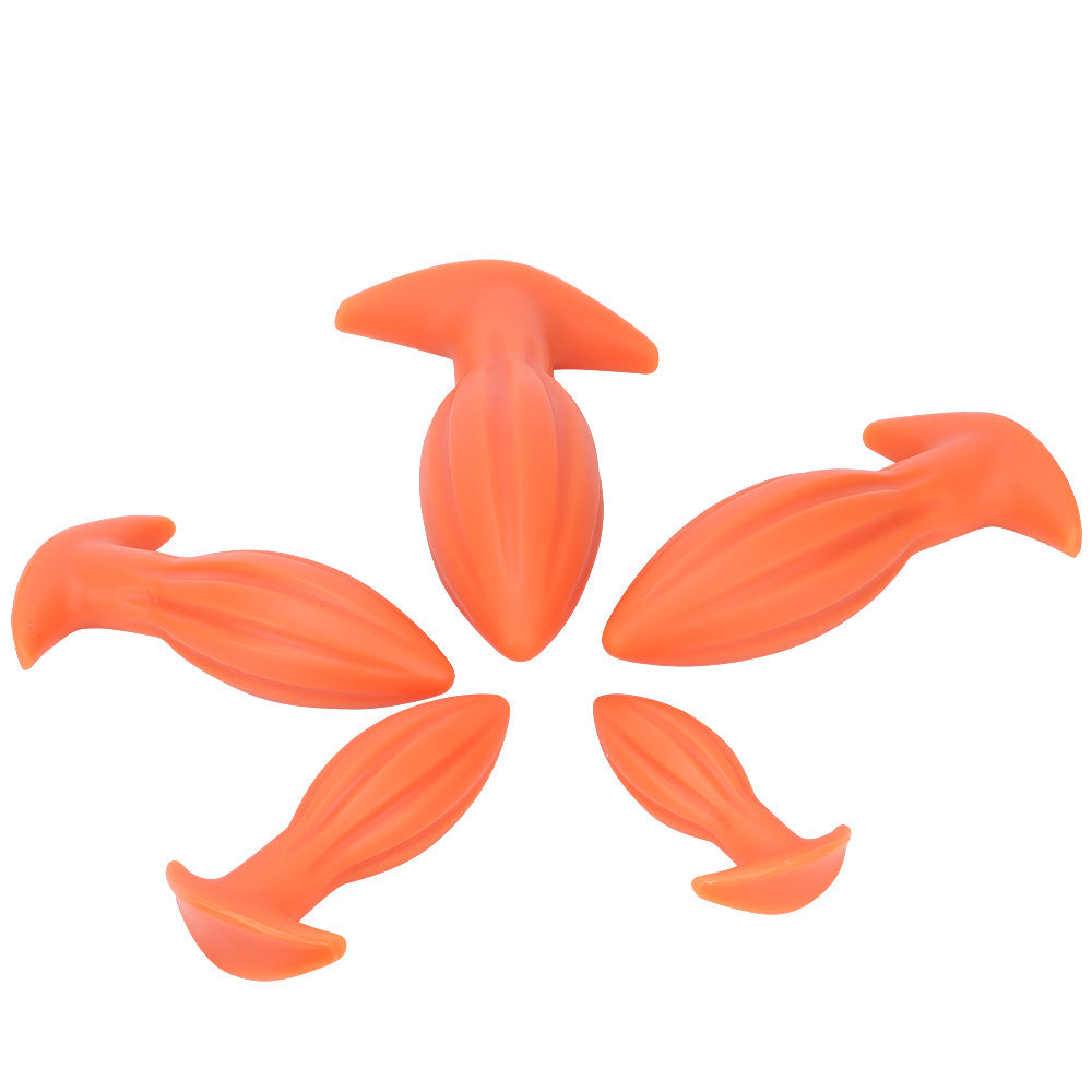 Gros Plug Anal Kit Nervuré En Silicone