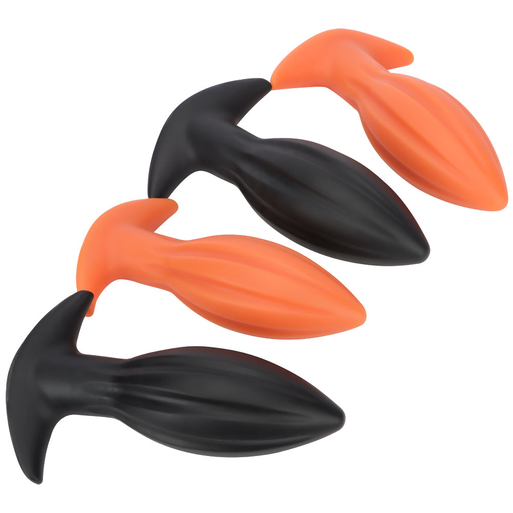Gros Plug Anal Kit Nervuré En Silicone