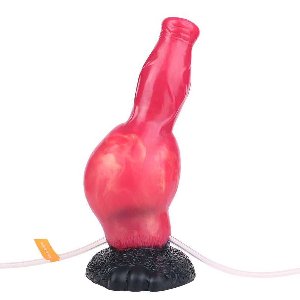 Gode Ejaculateur fantaisie Rouge En Silicone Avec 21.5cm
