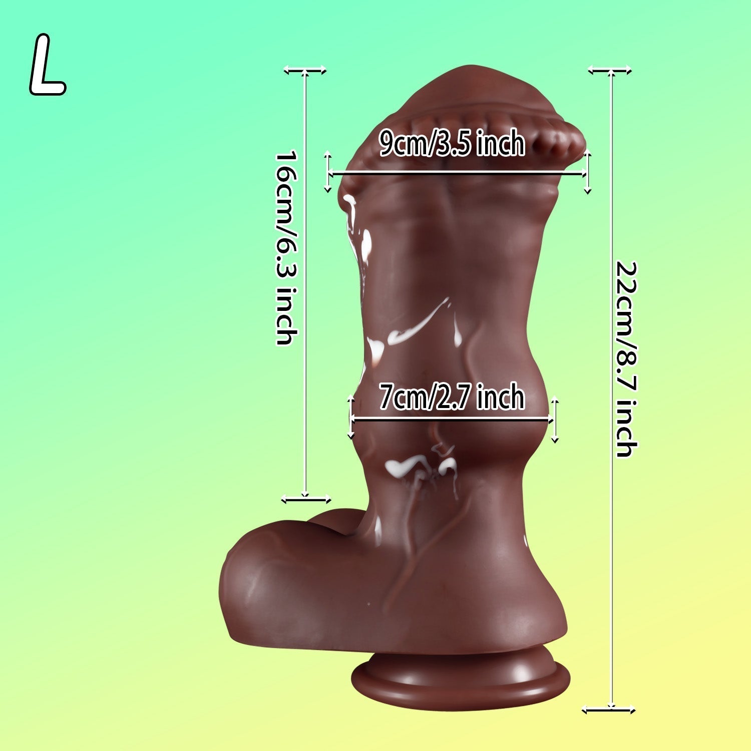 Gode Cheval Fantasy Marron épais 20 cm