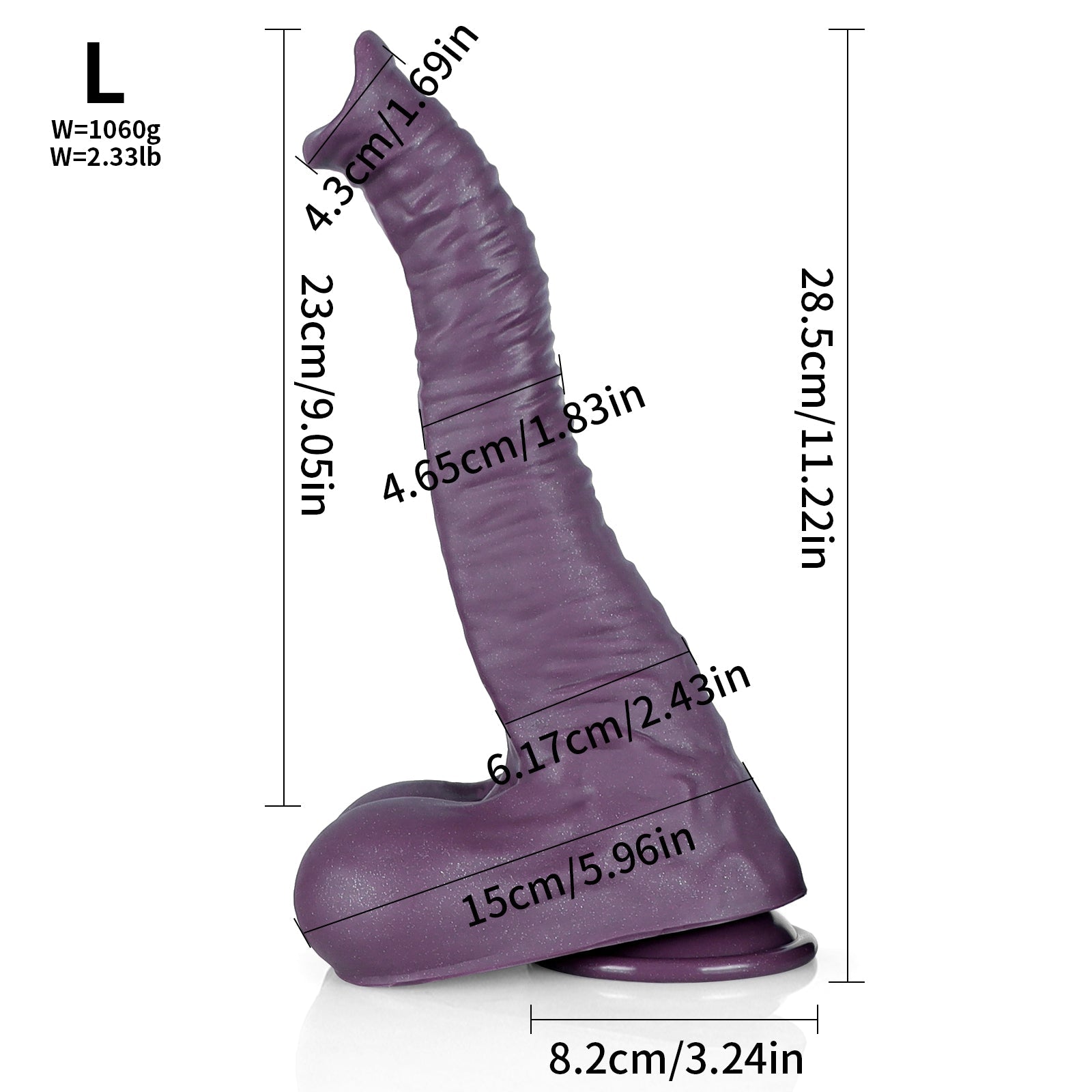 Gode Elephant Géant Violet Monstre Trompe