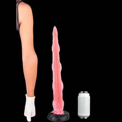 Gode Tentacule Rose Extra Long en Silicone 63,5 cm