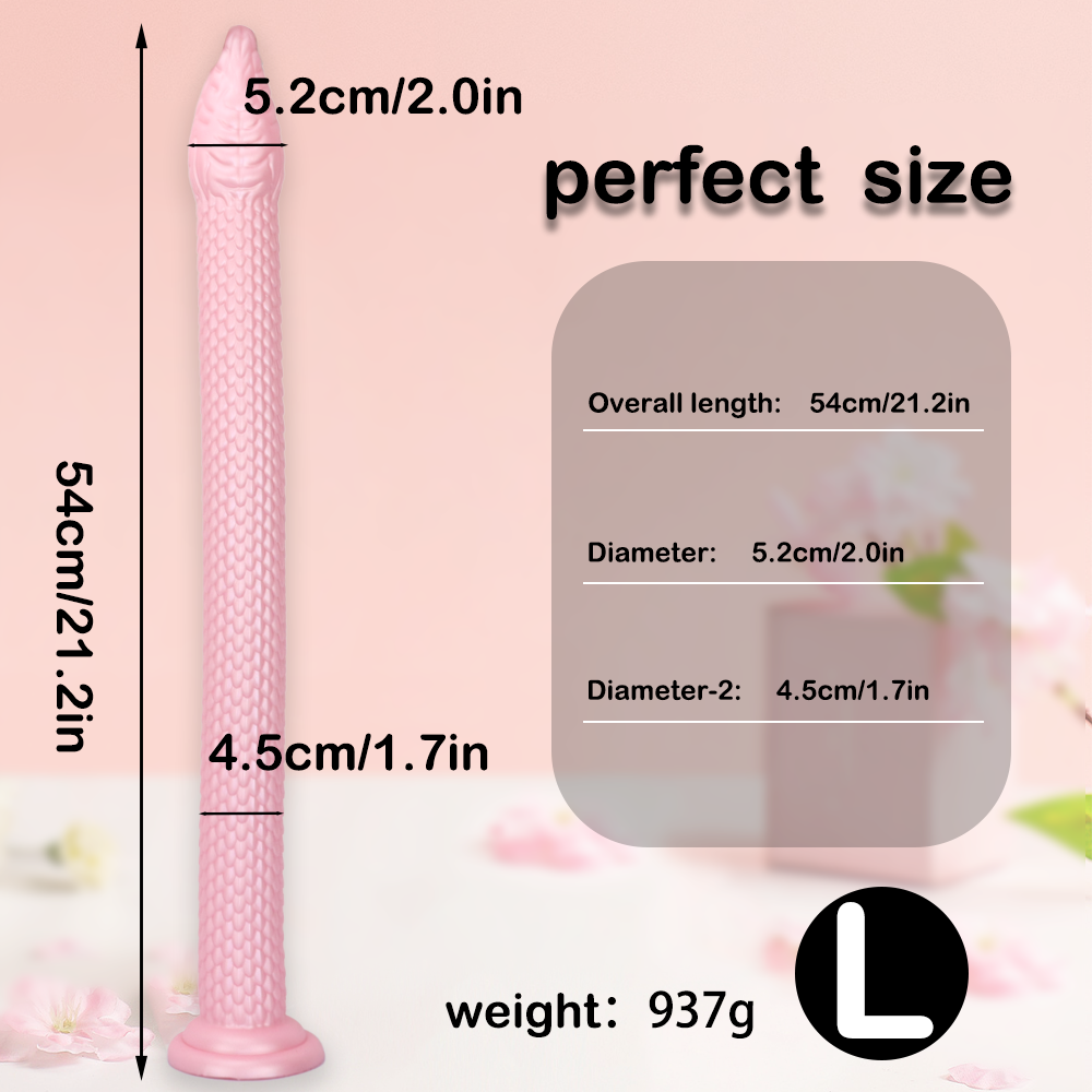 Gode Fantasy Serpent Rose Souple Grand 53 cm