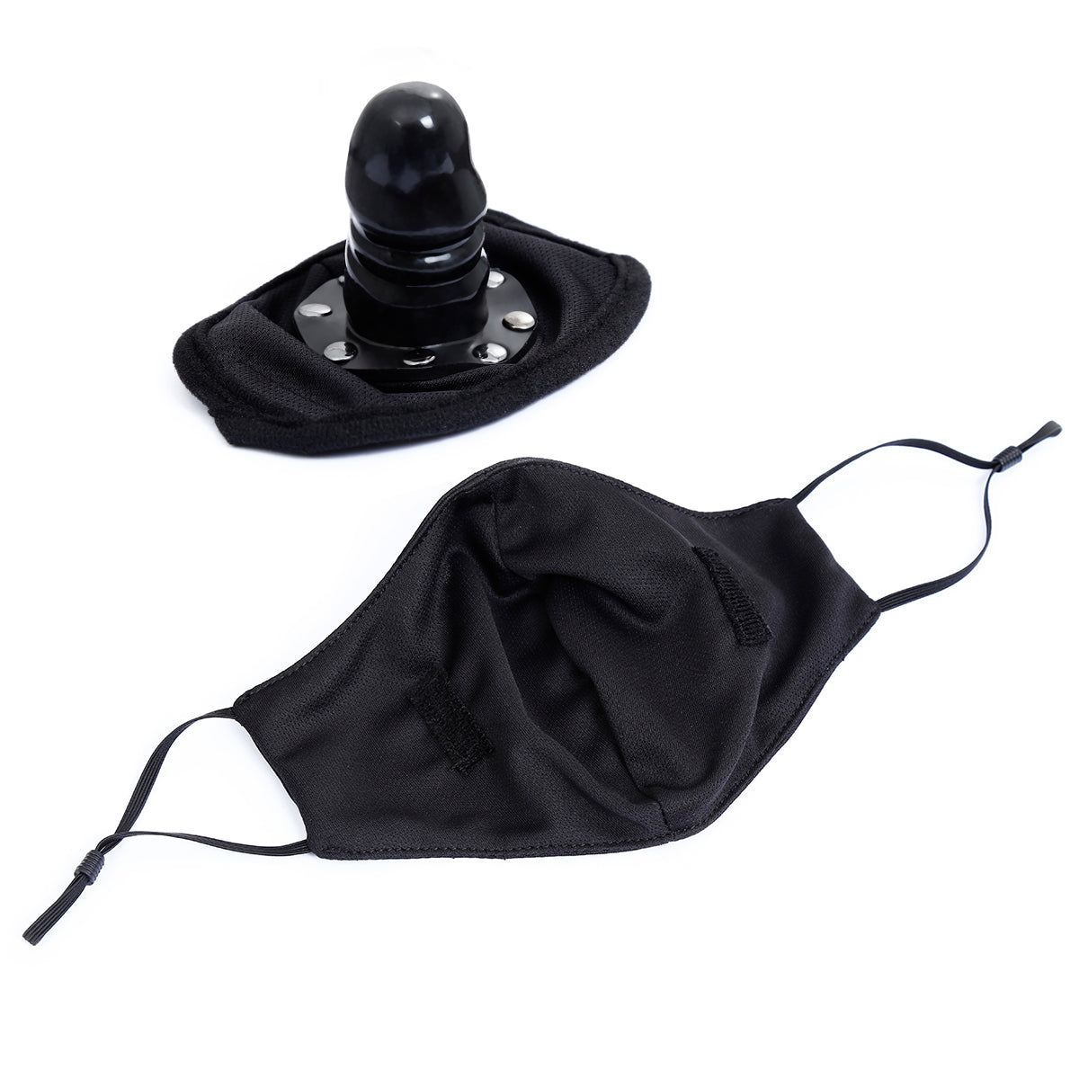 Masque Facial BDSM Discret 6 CM Avec Bâillon Gode