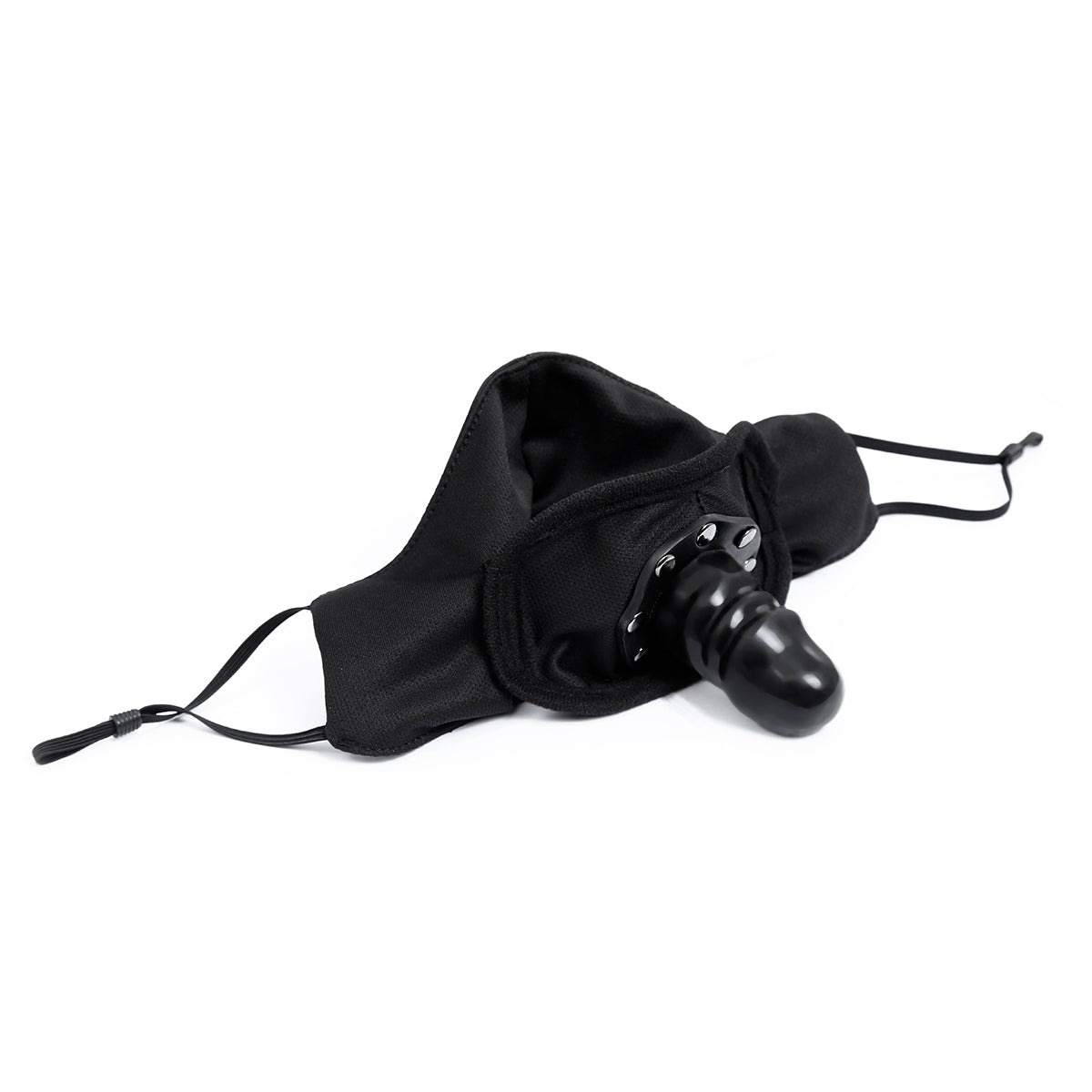 Masque Facial BDSM Discret 6 CM Avec Bâillon Gode
