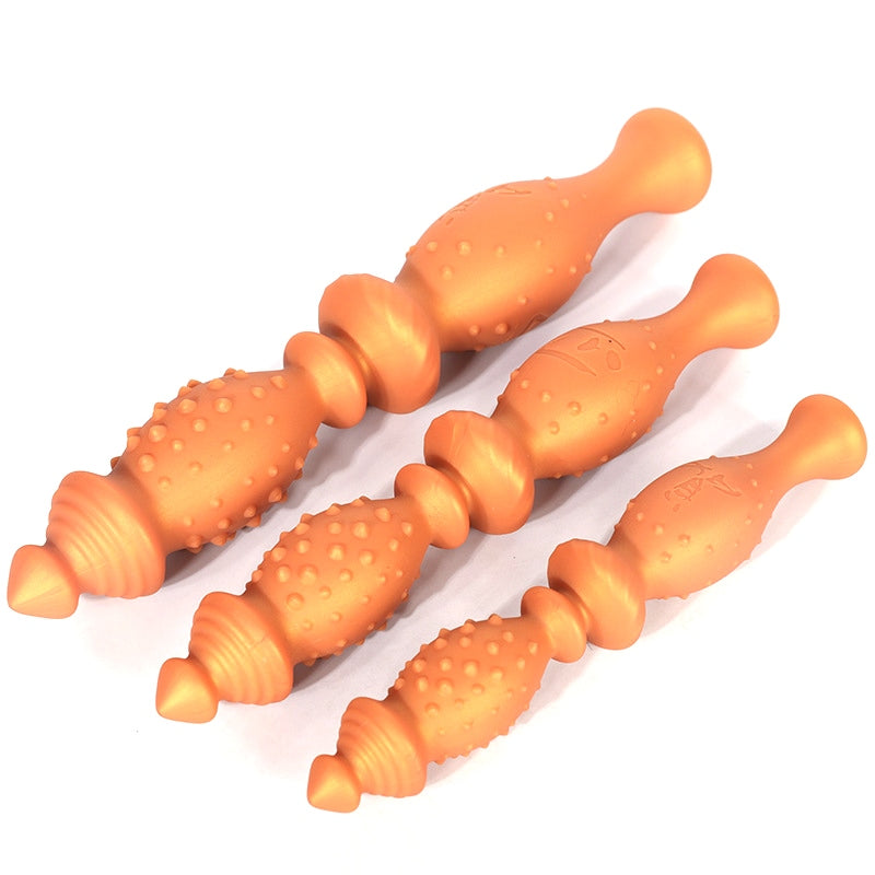 Plug Queue de Leopard avec Longues Perles Anales