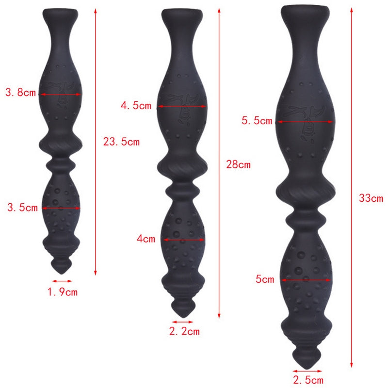 Plug Queue de Leopard avec Longues Perles Anales
