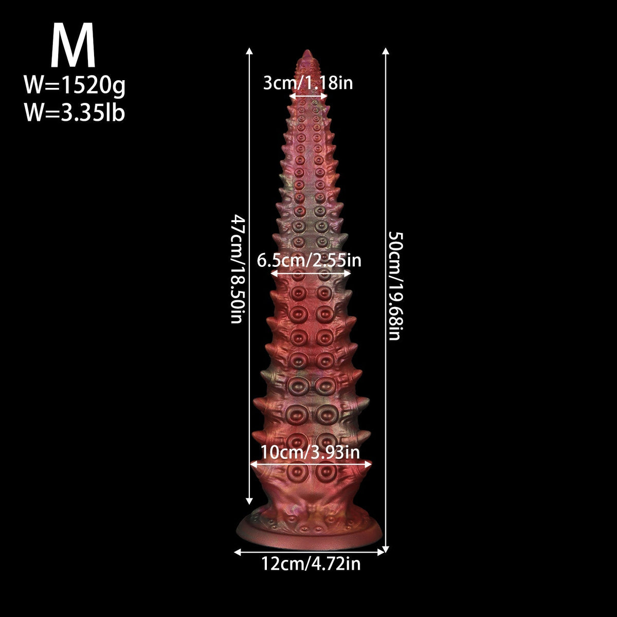 60 cm Géant Pointes Monster Gode Tentacule XXL
